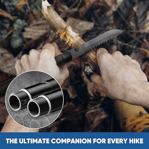 Miniatura 7 de Saker Collapsible Tactical Hiking Trekking Pole, Survival Walking Staff with 7 Multi-Functional Tool, Adjustable Tactical Walking Stick in Aluminum