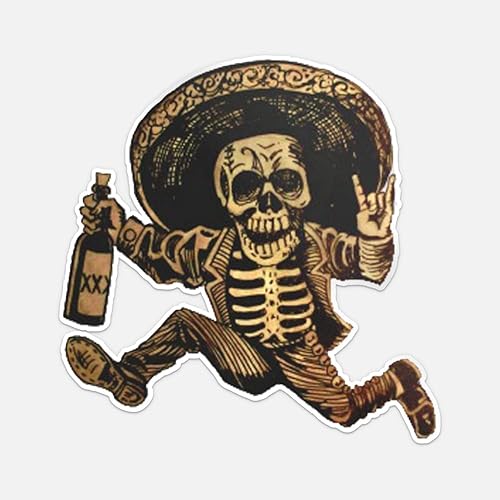 Adhesivo de esqueleto genial para parachoques  Decoración de automóvil, computadora portátil, botella de agua, pared, calcomanía de vinilo
