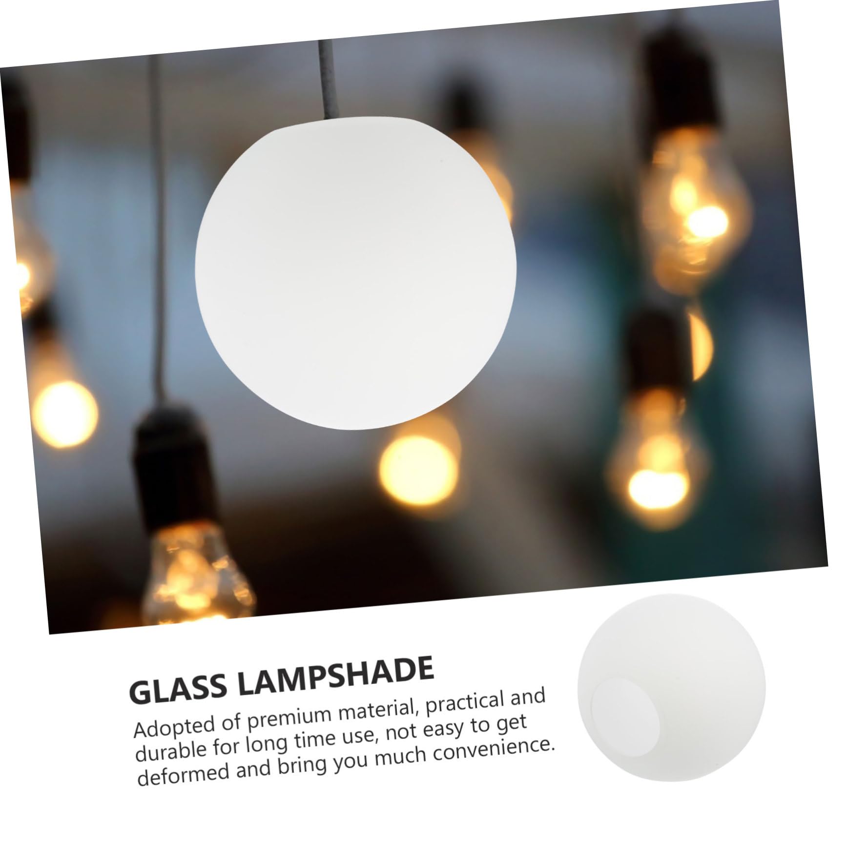 Abat-jour en Verre Globe Givré 2 Pièces pour Lampe
