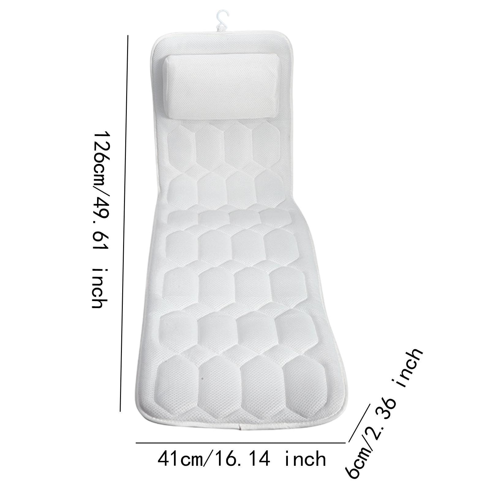 Almohada de Bañera con Soporte para La Espalda, Accesorio Portátil para SPA con Ventosas, Almohadilla de Baño, Reposacabezas, Almohada para Remojar La