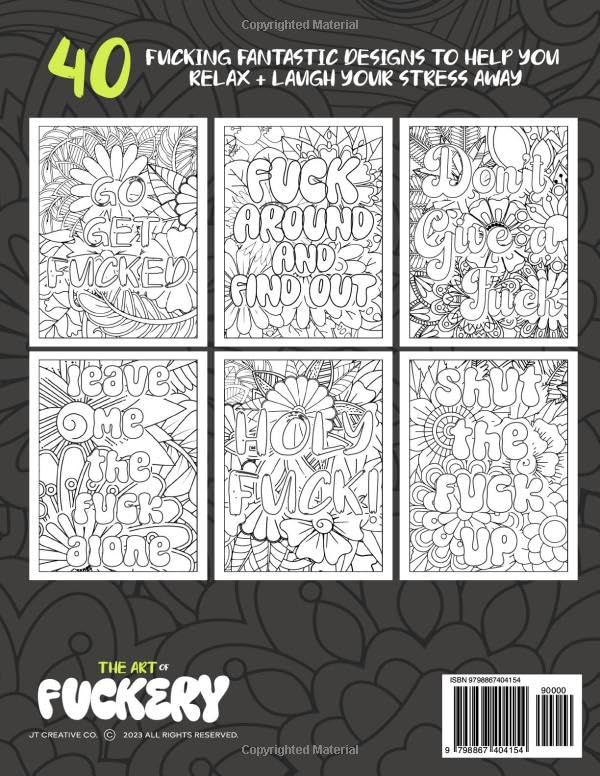 The Art of Fuckery : Swear Words Coloring Book for Adults: Sweary Coloring Book for Stress Relief and Relaxation | Adult Coloring Book Cuss Words | Motivational Swear Word Anxiety Relief image 3