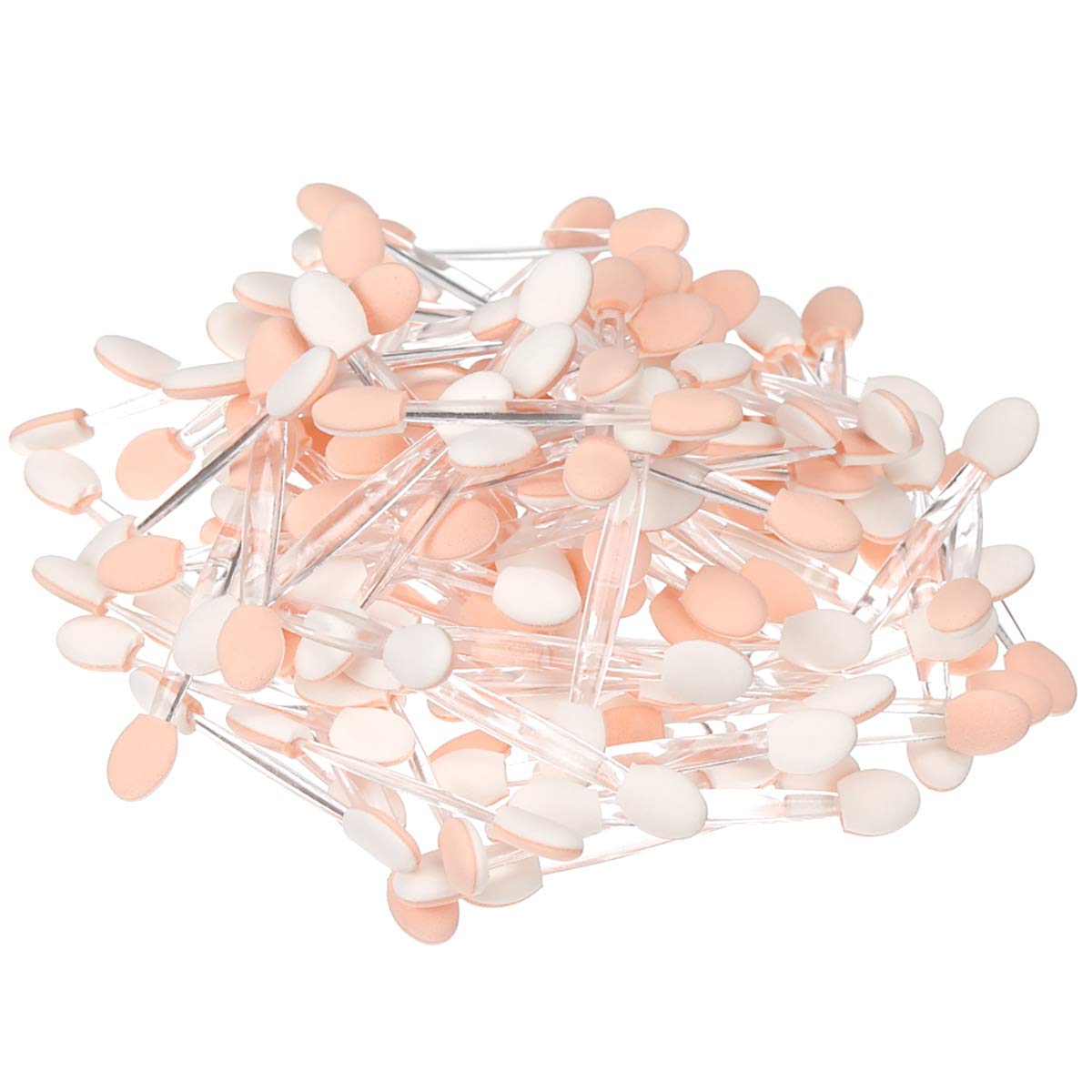 Akstore 100PCS Disposable Dual Sides Eye Shadow Sponge Applicator Eyeshadow Brushes Makeup Brush (Clear) : Beauty & Personal Care
