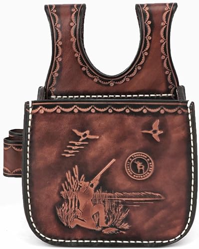 Miniatura 9 de TOURBON Bolsa de cuero vintage para munición cinturón escopeta Shell titular bolsa para deportes trampa de arcilla Skeet Shooting