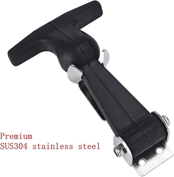 Creatyi 2 PCS 4.7'' Rubber Flexible Heavy Duty Premium SUS304 Stainless Steel T-Handle Draw Latches