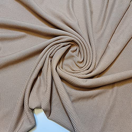 Jersey acanalado de poliéster vestido de tela de 58 pulgadas de ancho 1/1 Jersey (diseño-5)