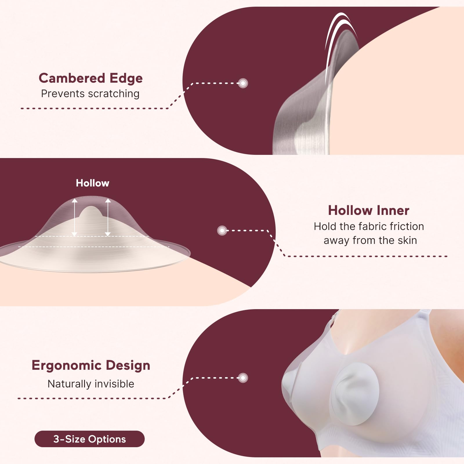 Condition photo showing New/Like New for momcozy 999 silver nursing cups, hole-free design, 999 silver nipple shields, breastfeeding essentials, nipple cover for breastfeeding newborns,xl size