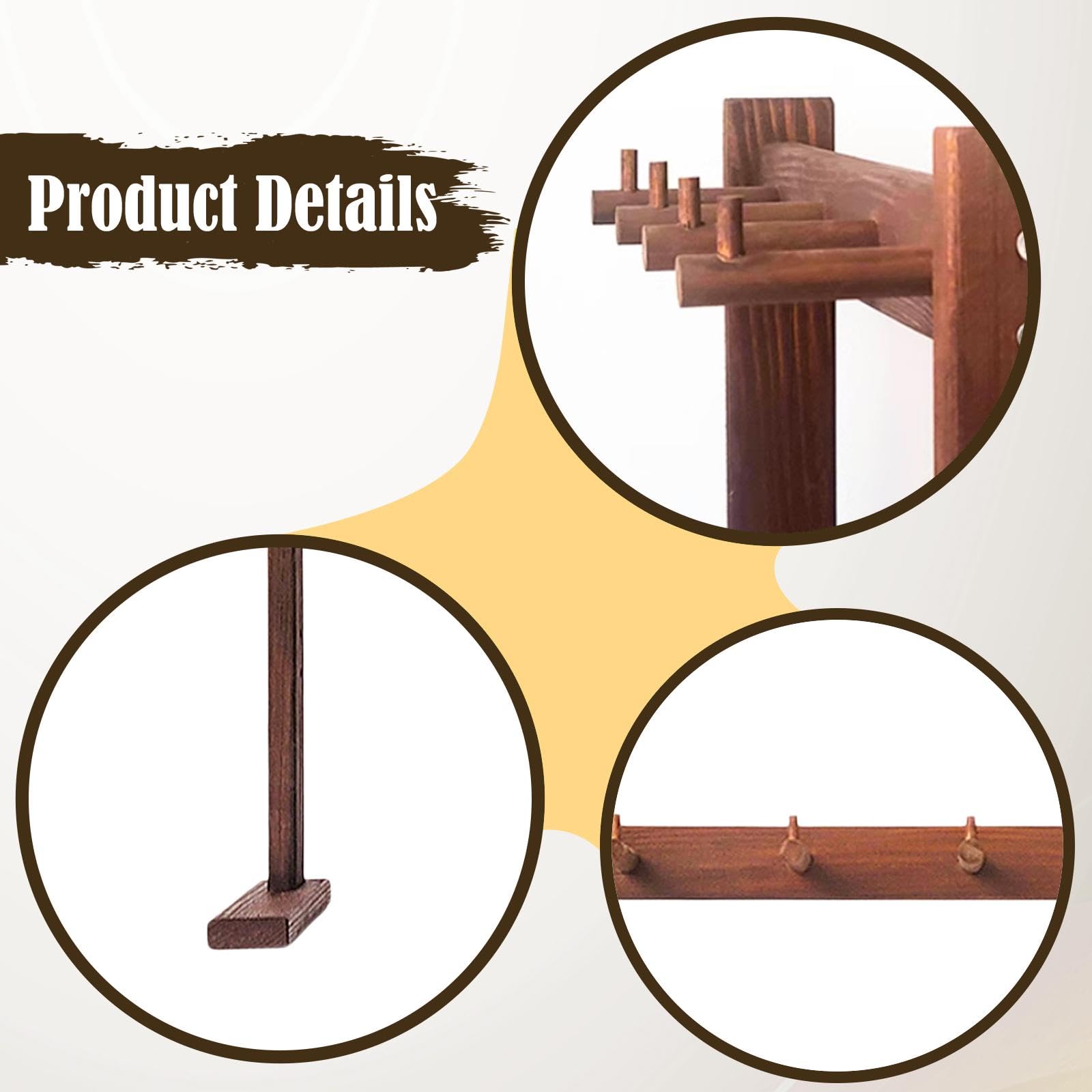Colcolo Supporto per carillon a in legno, centrotavola da interno, elegante supporto sospeso per gong, per esposizione, camera da letto, sala da tè, S