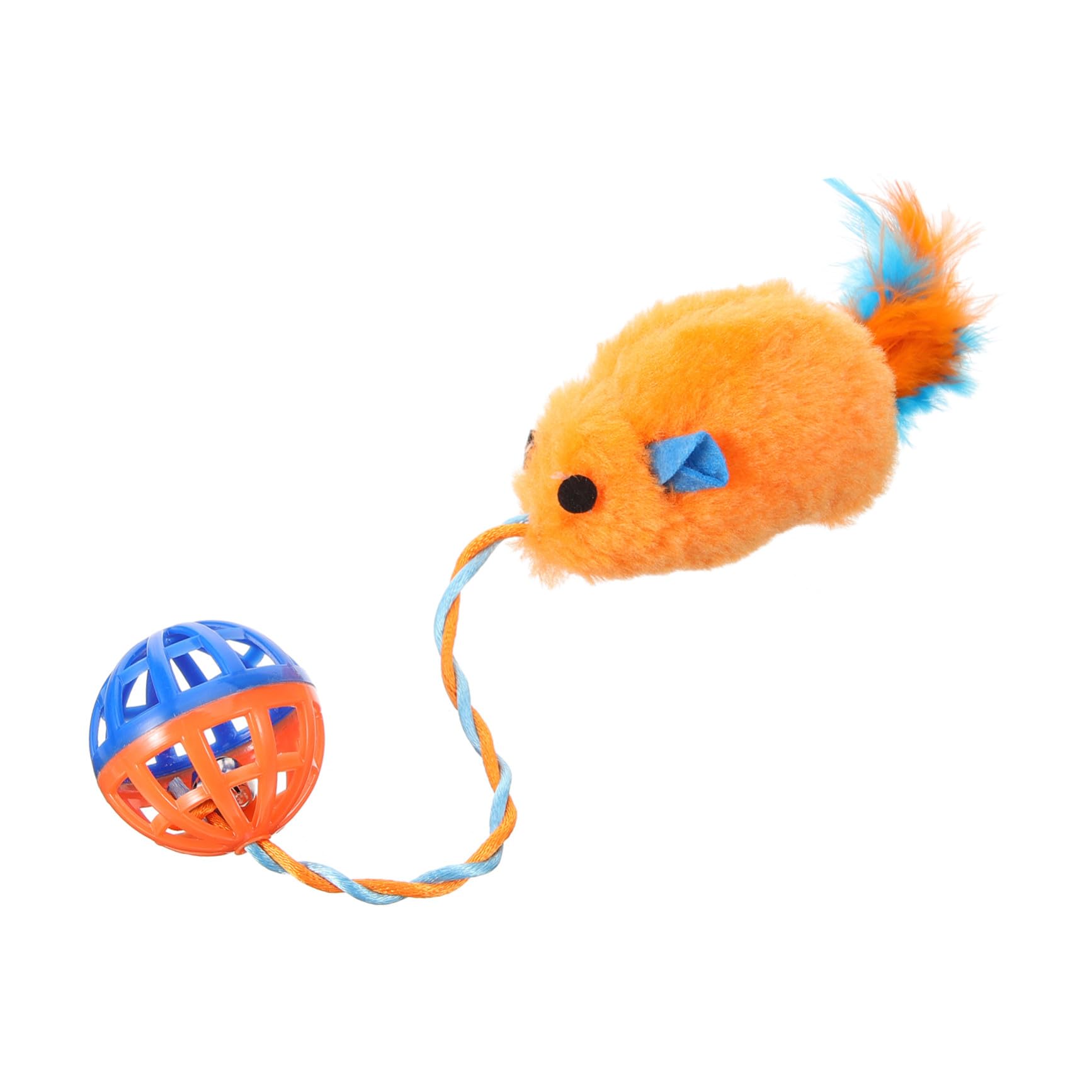 Jouet interactif pour chat contre l'ennui balle peluche sonore