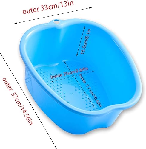 Miniatura 24 de AXLOFO® Lavabo de baño de pies para remojar pies, bañera grande de plástico para remojar pies, cubo de baño de pies para masaje de pies, ideal
