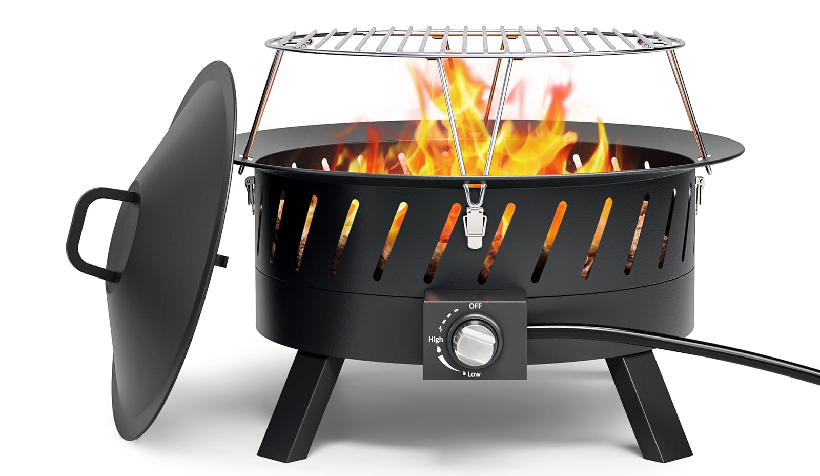 EcoNook 24 inch Portable Propane Fire Pits with Grill