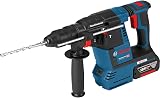 Bosch Professional 18V System perforateur sans-fil GBH 18 V-26 F (avec 2 batteries 5,0Ah, chargeur rapide GAL 1880 CV, butée profondeur 210mm, chiffon, poignée auxiliaire, mandrin automatique, L-BOXX) - 2