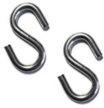 US Stainless 2 Pieces Stainless Steel 316 Straight S Hook 5/32" 4mm Marine Grade