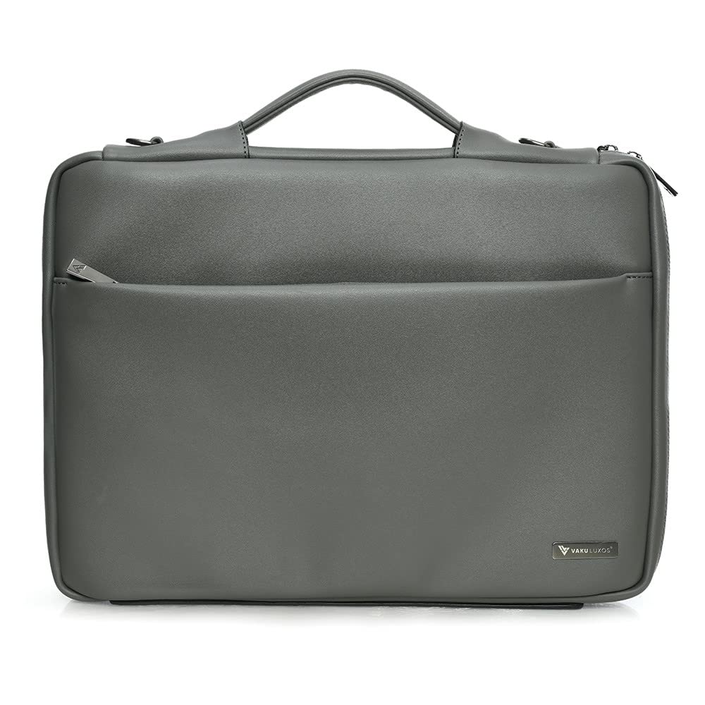 Vaku Luxos® Da Valencia 13"|14" Inch Laptop Bag Leather Collection Messenger Organizer Shoulder Sling Office Bag for Men & Women With Adjustable Strap for Laptop and MacBook