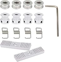 Vista 2 de KeeYees Correa de distribución 5M GT2 de 0.236 in de ancho + 20 dientes de 0.197 in de diámetro interior de la correa de la polea + tensor