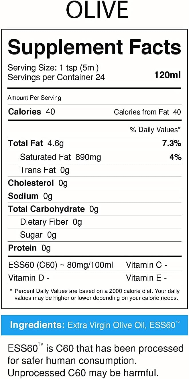 SES Research Combo of C60, Super Antioxidant Olive Oil and 100% Organic Coconut Derived MCT Oil - 150ml