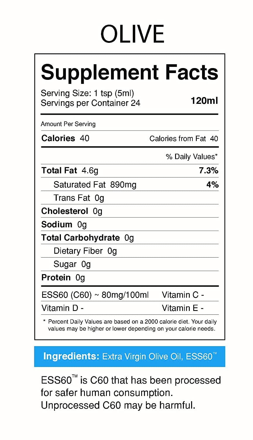 SES Research Combo of C60 - Super Antioxidant Olive Oil and 100% Organic Coconut Derived MCT Oil - 150ml