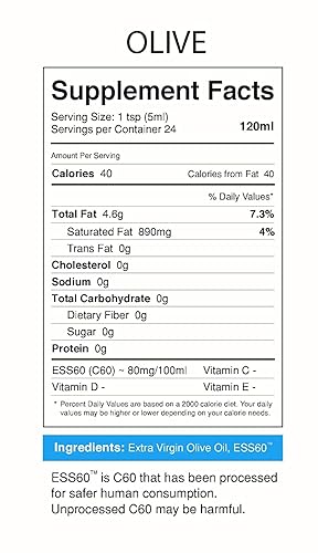 Miniatura 4 de SES Research Combo de C60 - Aceite de oliva súper antioxidante y aceite MCT derivado de coco 100% orgánico - 5.1 fl oz
