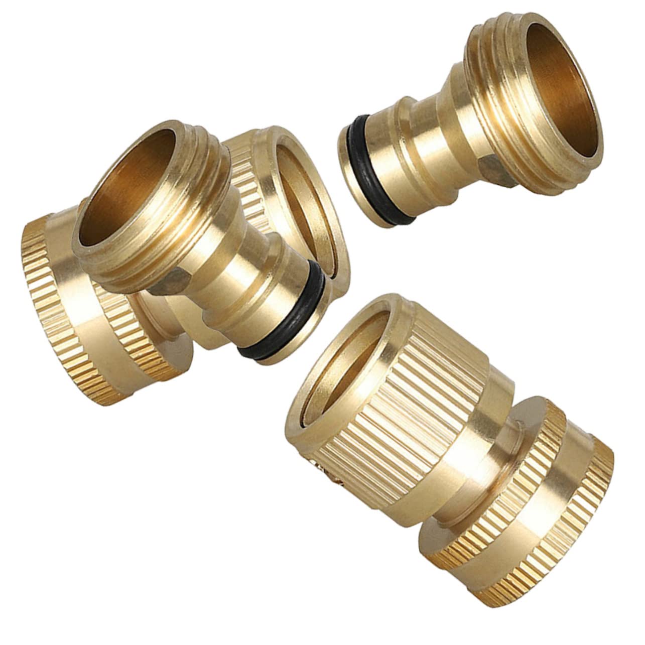 ibasenice 20 Set Kit di Raccordo per Tubo Inossidabile Solido connettore Tubo Collegare all'aperto raccordi a connessione Rapida per Tubi dell'Acqua raccordi per Tubi da Giardinaggio Ottone