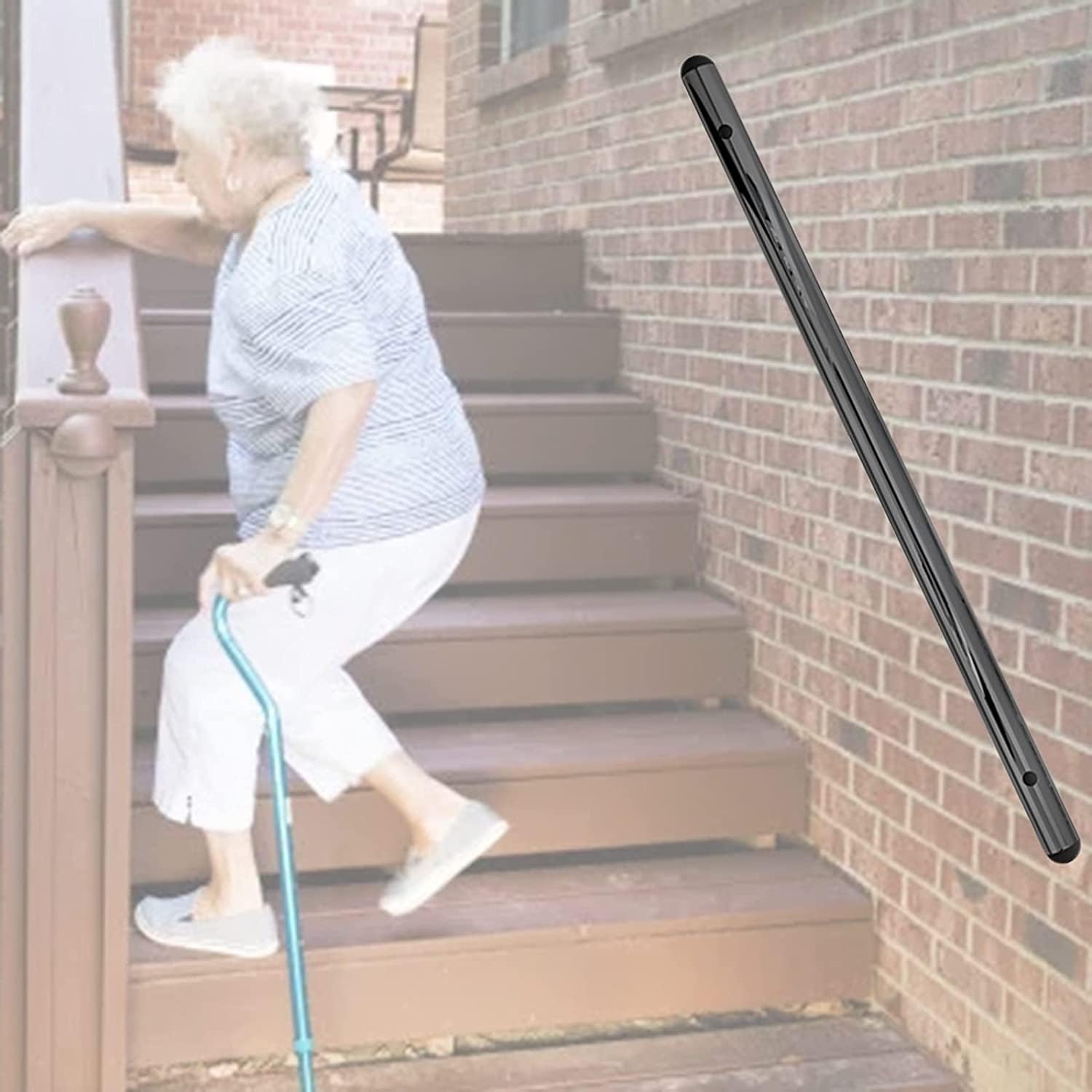 OZCULT バニスターレール 手すり ステンレススチール 手すり 壁取り付け グラブバー 高齢者 子供 階段 廊下 ラウンドステン