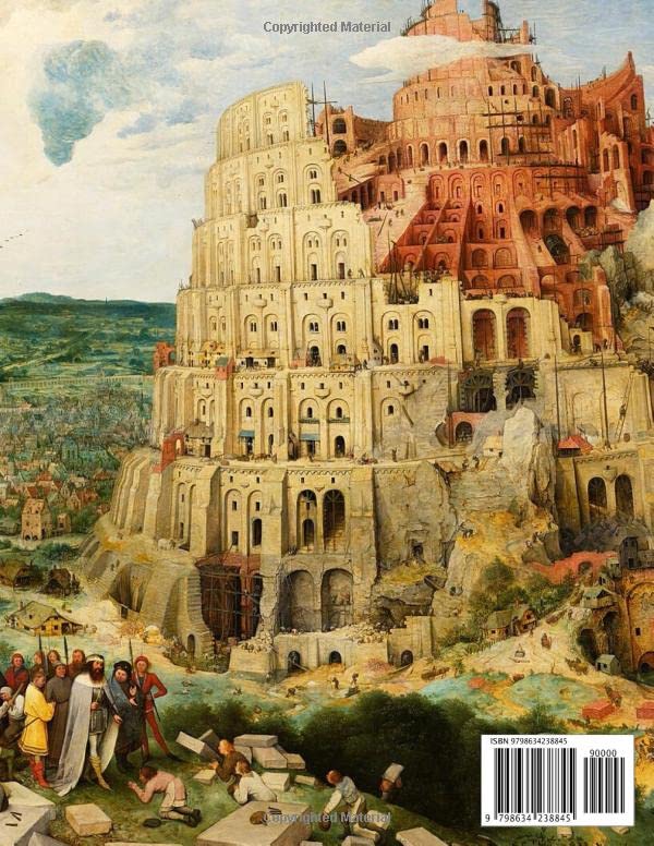 The Tower of Babel 1563 by Pieter Bruegel the Elder - Sketchbook for drawings: Notebook Workbook for Sketching Writing Drawing Doodling personalized gift idea For art lover kids and adults - Image 2