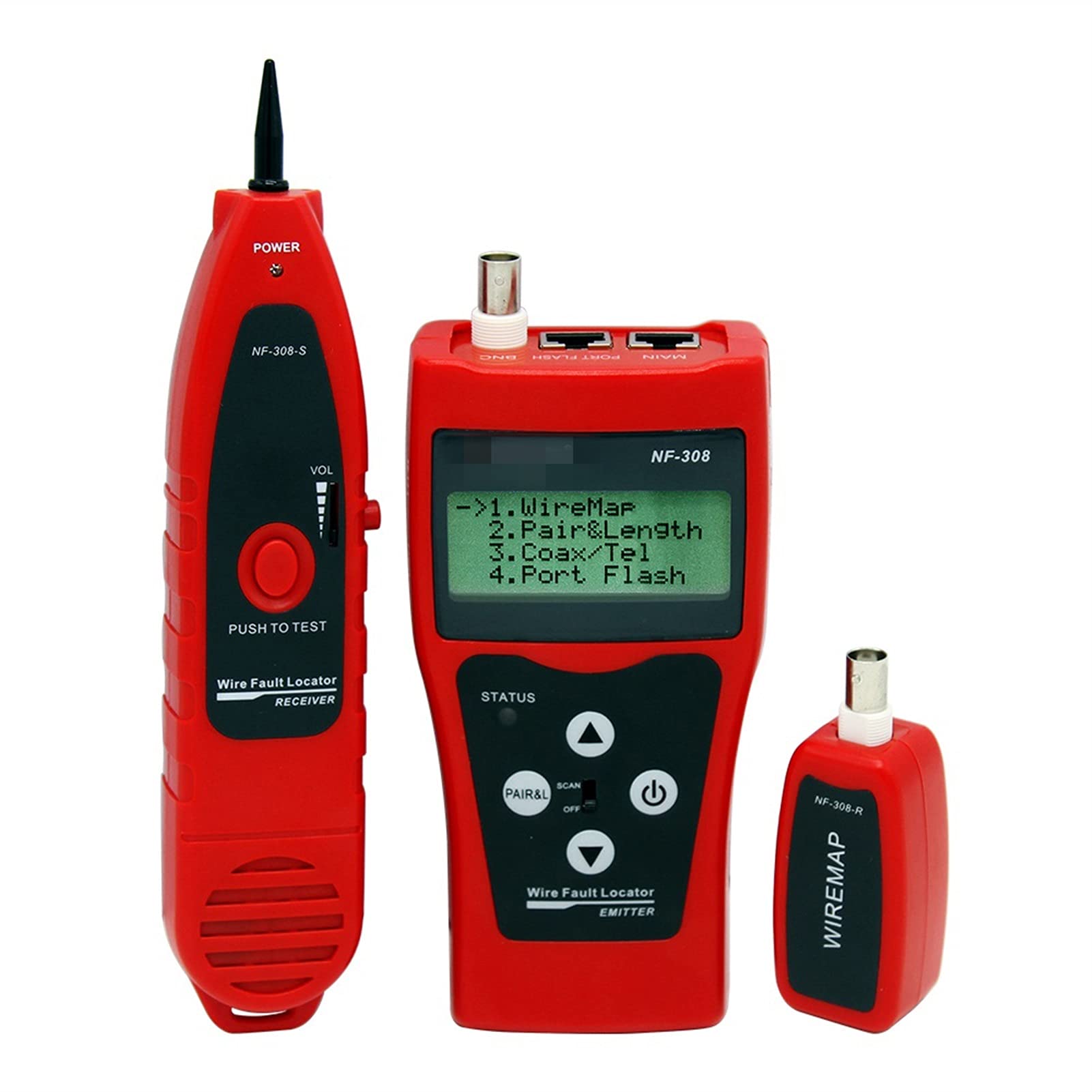 Detector de pared, Localizador de fallas de alambre LAN Tester Tester Check Capering RJ45 RJ11 BNC Prueba de rastreador de cable(F-308-Blue)