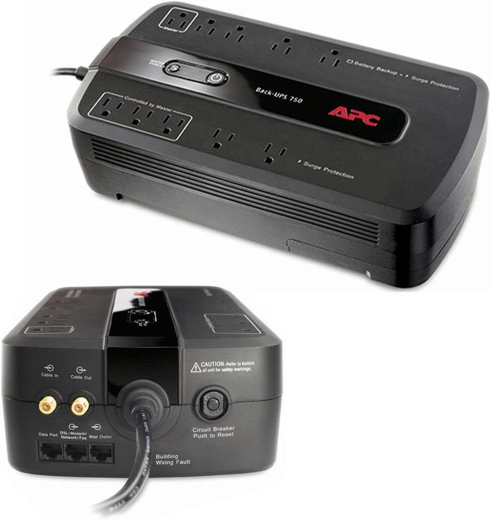 APC Back-UPS Battery Backup & Surge Protector (BE750G)