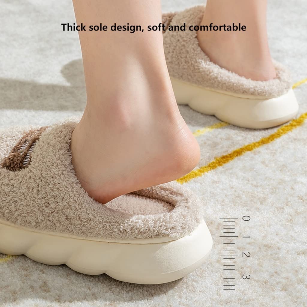 Zapatillas Zapatos de algodón ligeros y cómodos, zapatillas de casa antideslizantes antideslizantes de invierno para mujer, zapatillas suaves y esponjosas cálidas para mujer Zapatos de algodón