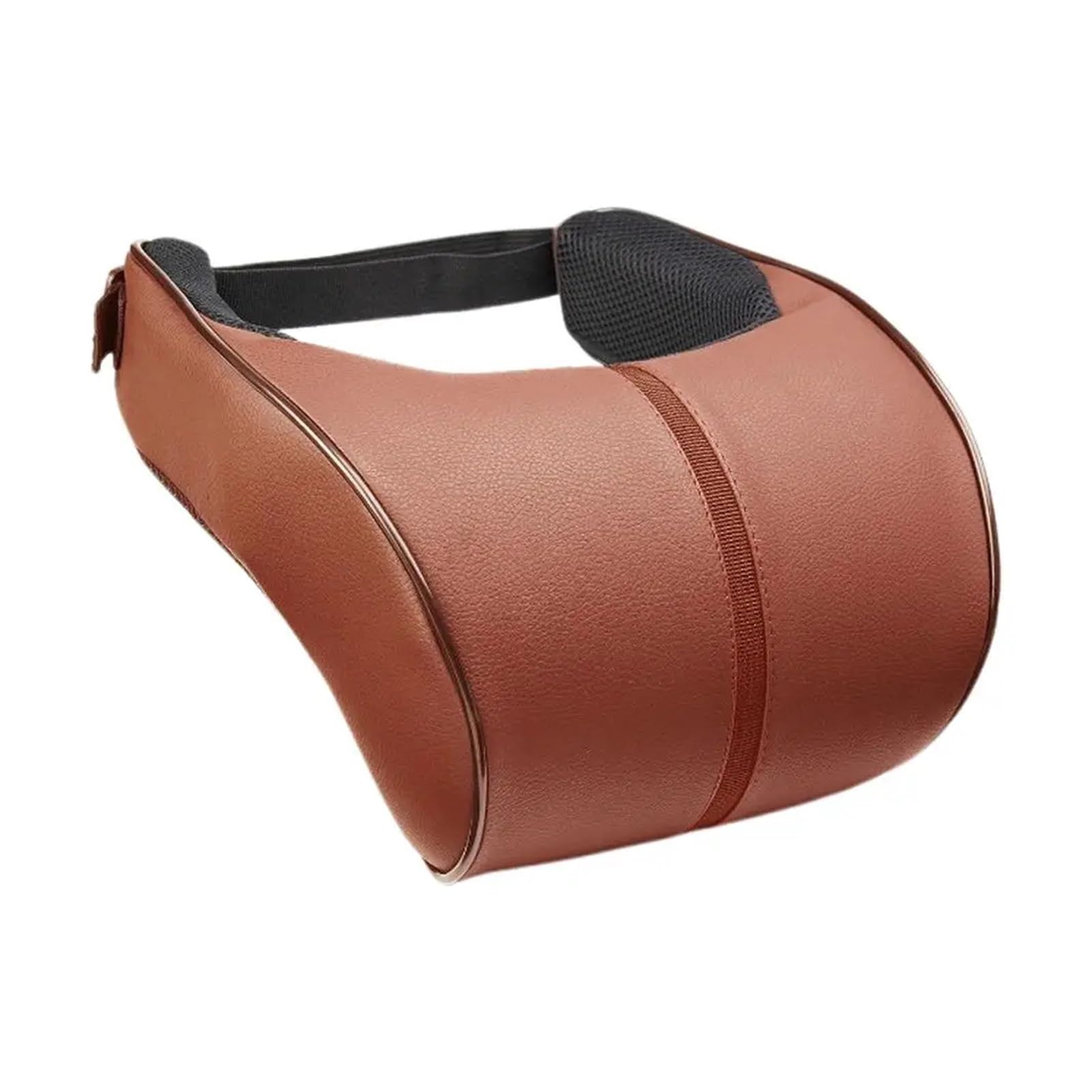 Hviyroi car seat cushion Adjustable Breathable Headrest Memory Cotton Car Cushion Leather Neck Pillow(E)