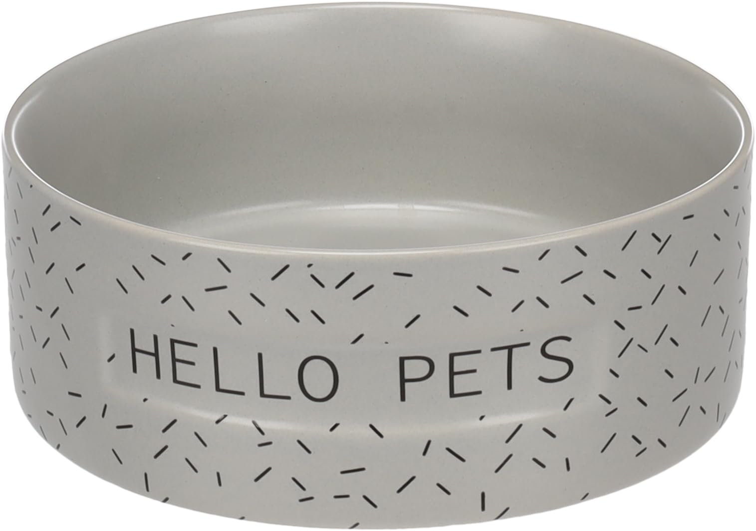 FEEDING AND DRINKING BOWL LADA ROUND GREY 16,5x6CM 800ML