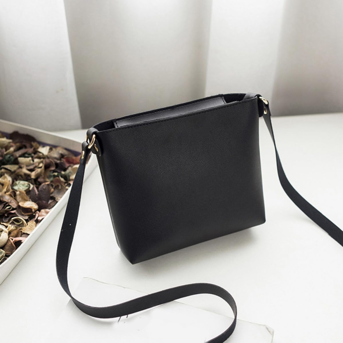 Women Satchel PU Leather Shoulder Bag for Working Place Shopping