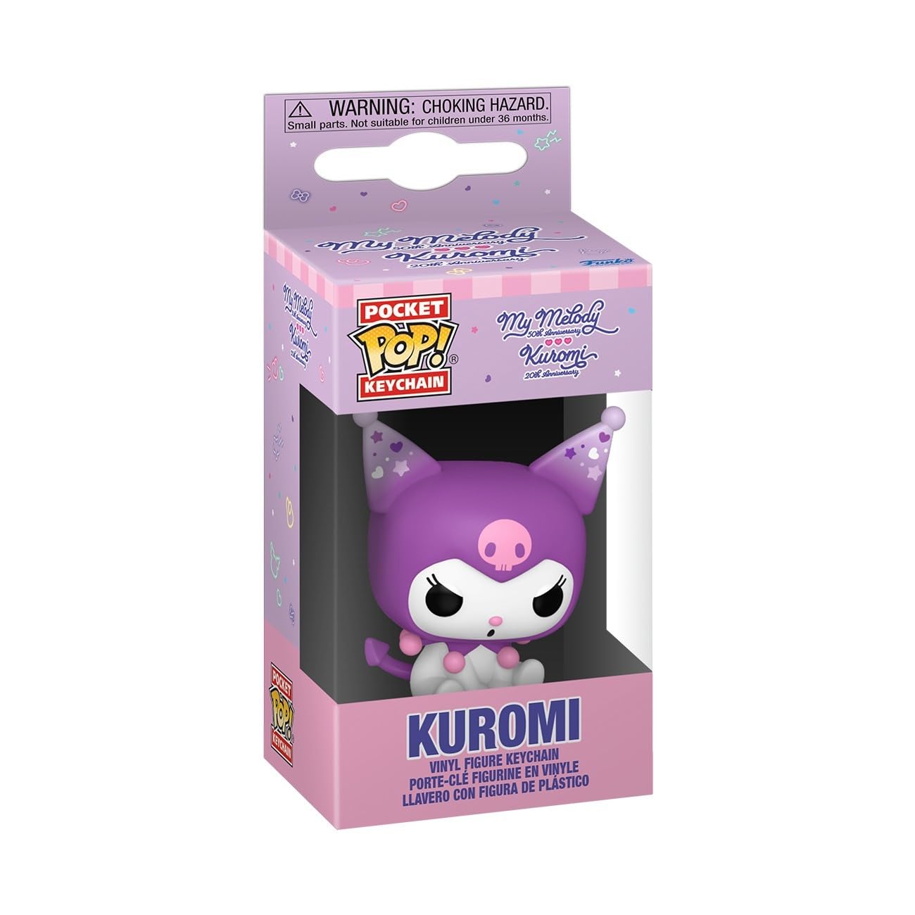 Funko Pop! Keychain: K/Mystery Mini - Kuromi - Hello Kitty - Nowatorski breloczek do kluczy - Winylowa mini figurka do kolekcjonowania - wypełniacz pończoch - pomysł na prezent - oficjalne towary