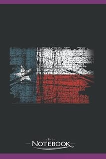 Notebook: Vintage Vertical Texas State Flag: Journal, Planner, Diary, Lined College Ruled Paper, Notebook 6x9 120 Pages