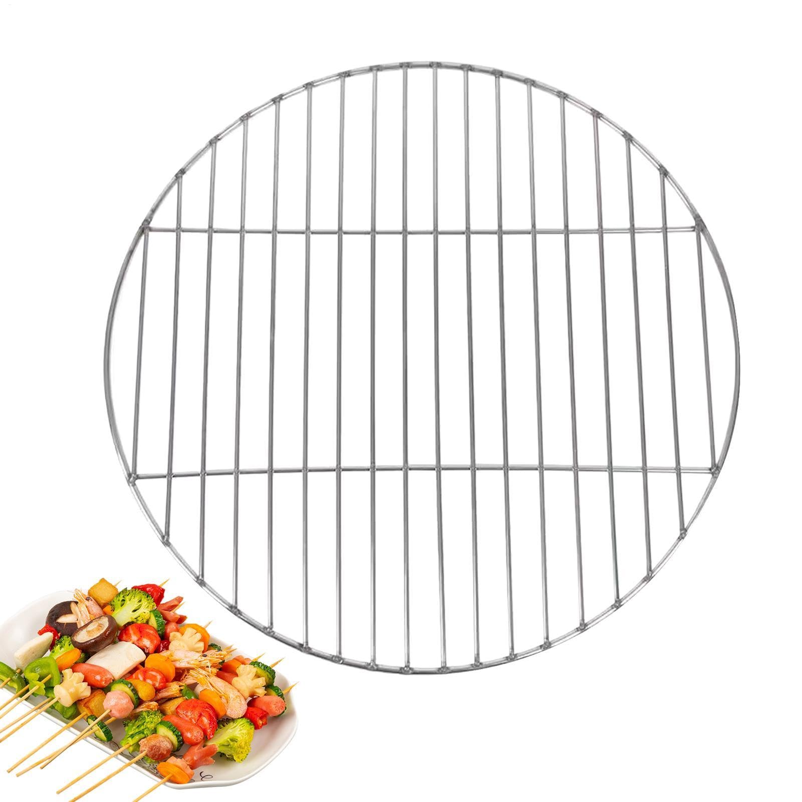 Parrilla redonda de acero inoxidable para barbacoa en jardín
