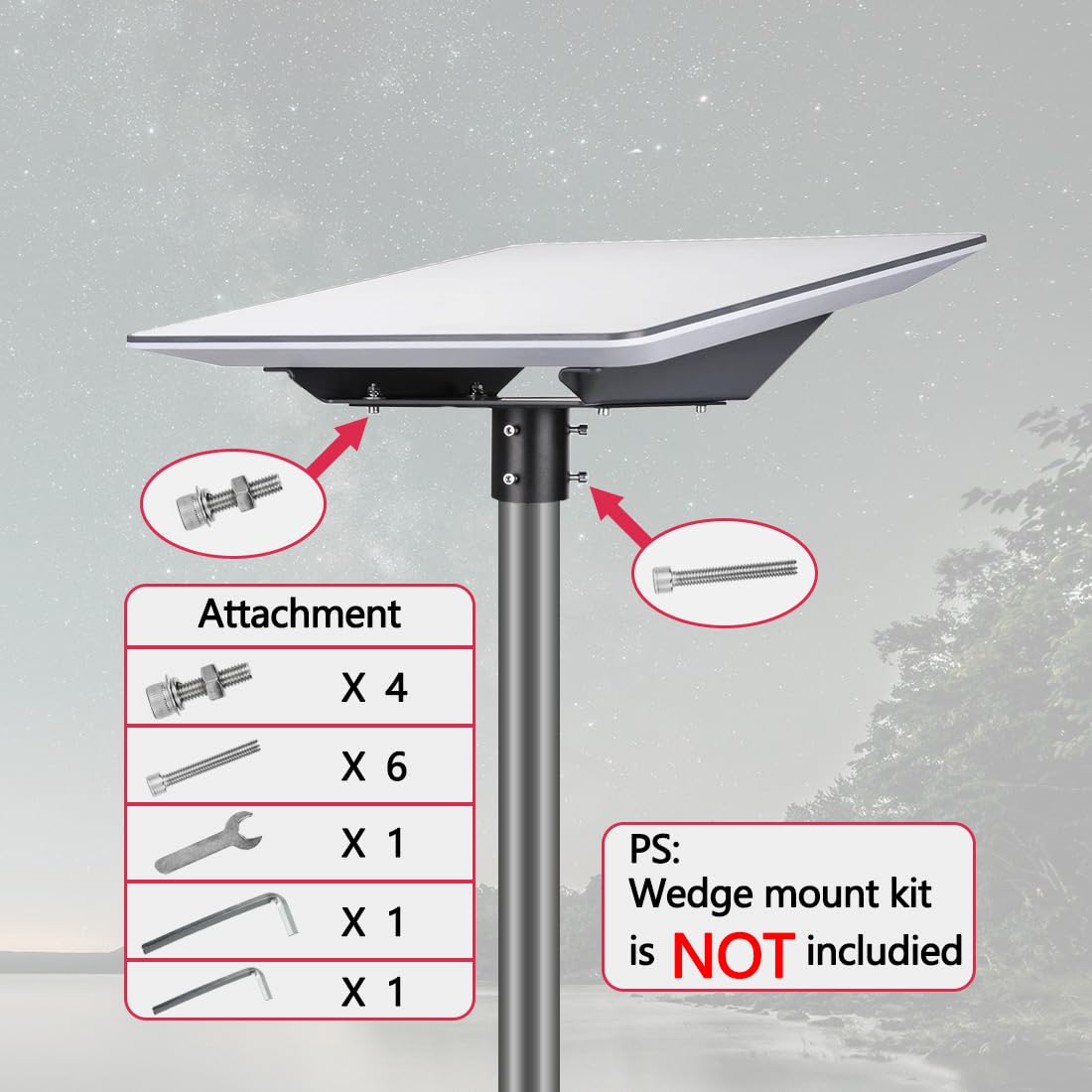 KNUOPYT Starlink Flat High Performance Mount, Starlink RV Mount for Vehicle,Boat and Outdoor Use