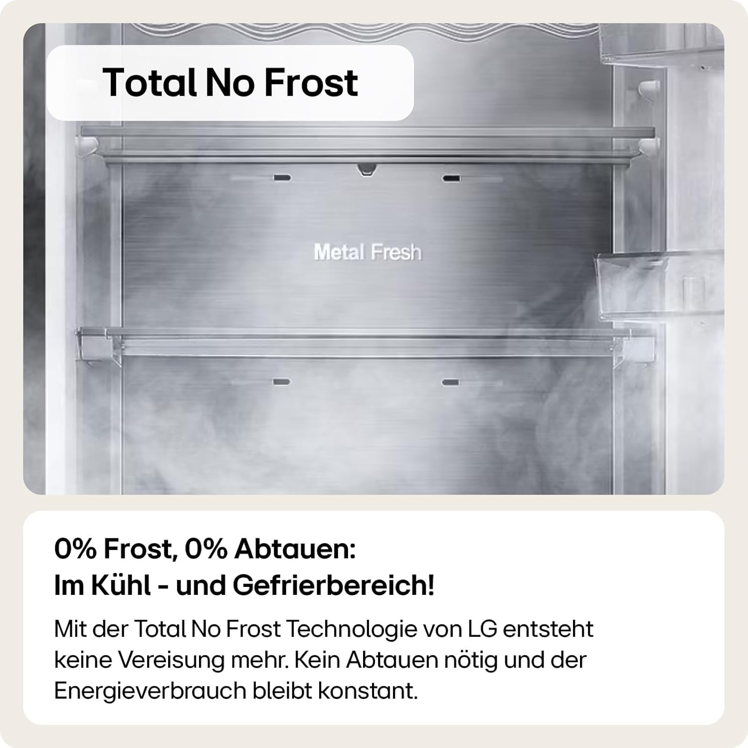 LG GFM61MCCSF, Klasse D, 324 L, Gefriergerät mit Touchdisplay, XXL-Stauraum, DoorCooling+, LINEARCooling, Wi-Fi ꟷ Matte Black