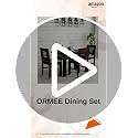 Image of Solid Wood Dining Table Set with Chairs for Living Room Home | Wooden Dining Room Sets Furniture for Hotels & Restaurants - Warm Chestnut Finish (4 Seater)