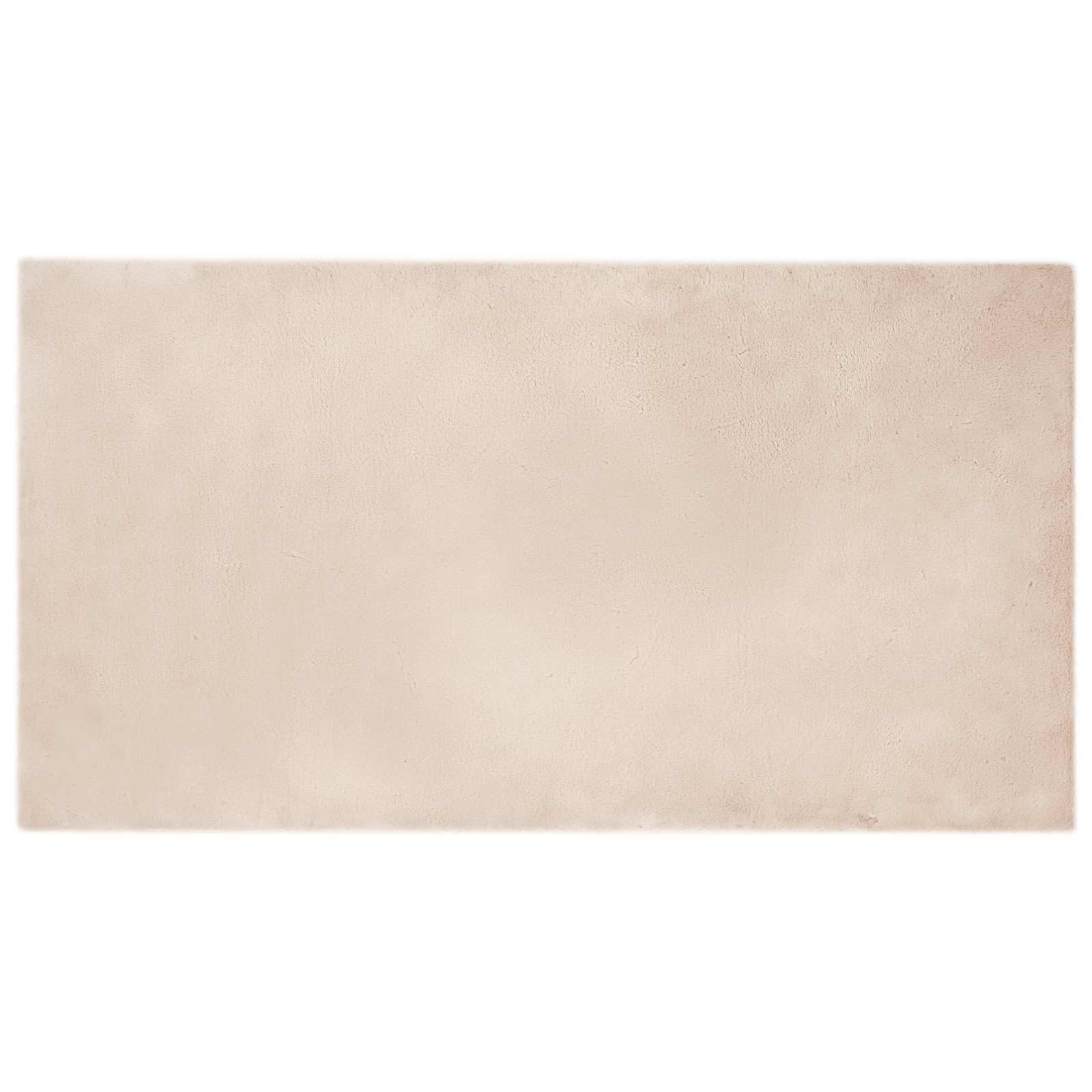 Tapis antidérapant en fausse de lapin Olite taupe 60x110 doux de salon