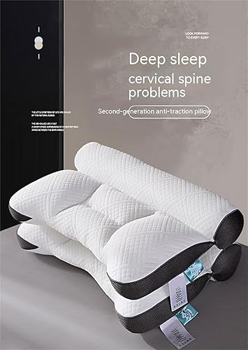 Miniatura 2 de Almohada de plumón de ganso cómoda para mejorar el sueño, almohada ergonómica ultra cómoda para aliviar el dolor de espalda y cuello (1 unidad,