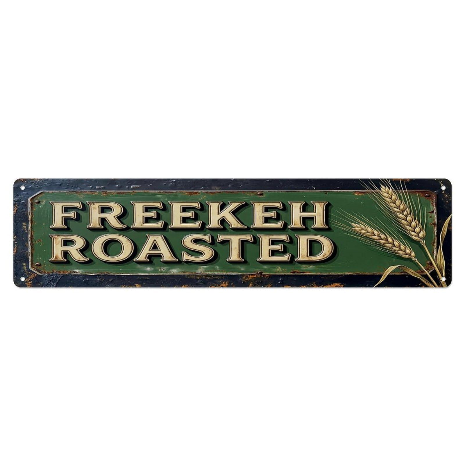 Vintage Freekeh Roasted Smoky Farmhouse Metal Tin Sign