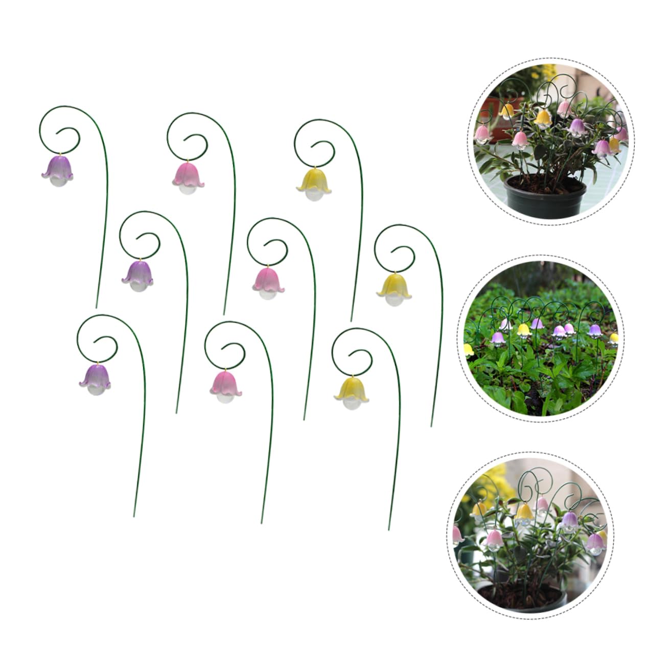 POPETPOP 36stücke Teiliges Blumenstecker Für Garten-Dekoration Dekorative Blumenstangen Aus Resin Für Blumenbeete Töpfe Und Parks Für Feste Und Feierlichkeiten