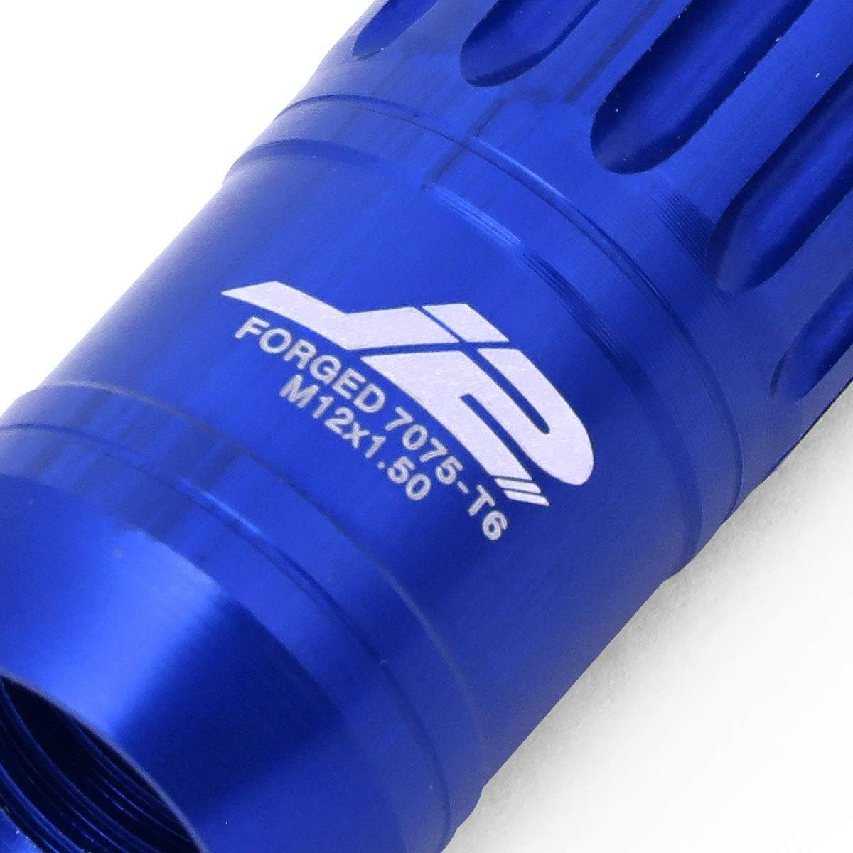 DNA MOTORING LN-T7-012-15-BL Blue J2 Engineering 7075 Aluminum M12X1.5 16Pcs L: 80mm Spiky Cap Lug Nut w/4Pcs Lock+Key