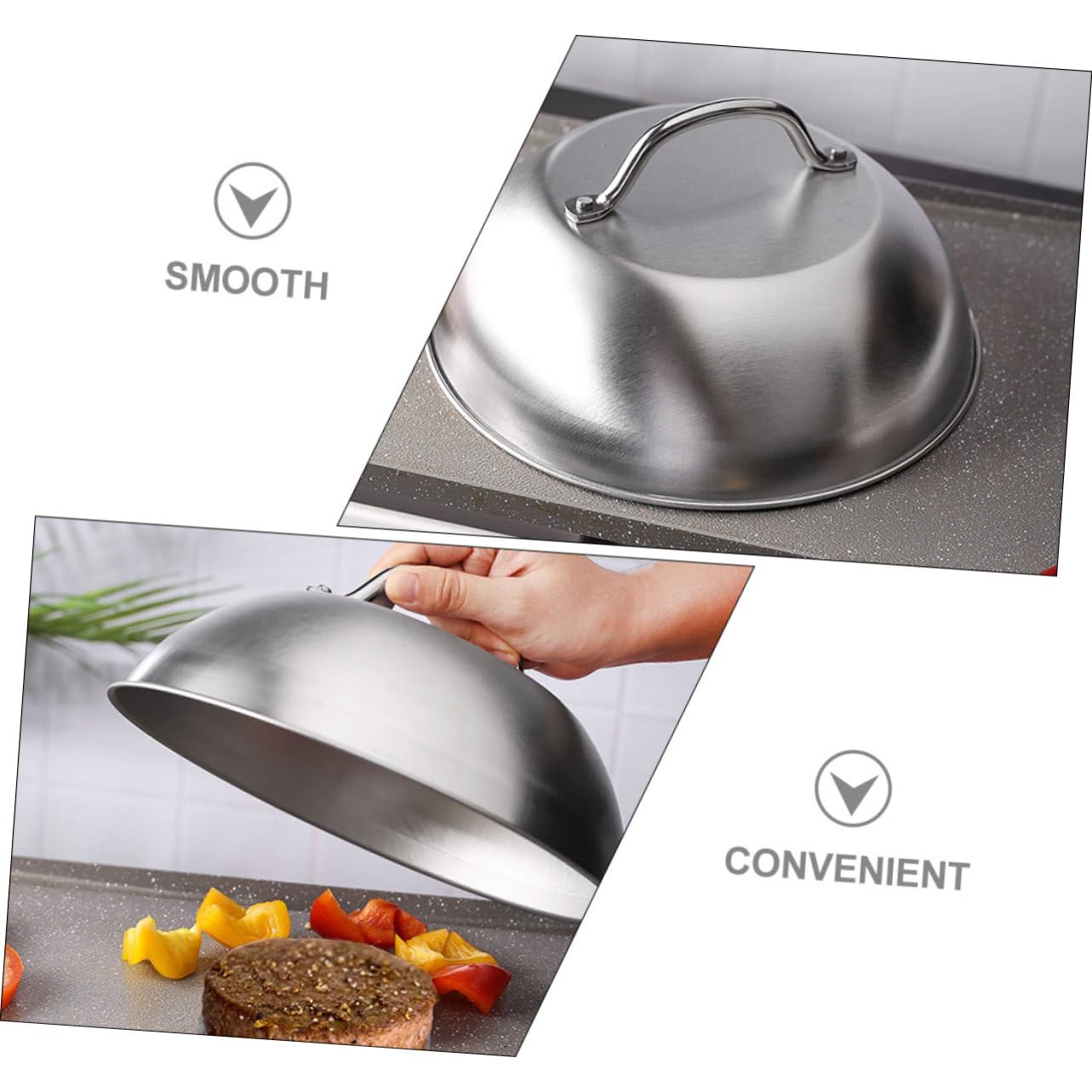 Abaodam Stampo per Hamburger in Utensile da Manico Ergonomico per Modellare Polpette e Torte Carne