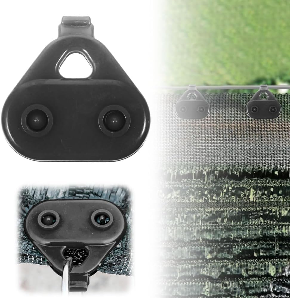 Shade Cloth Heavy Duty Lock Grip, 2025 Shade Cloth Fix Plastic Clamp Sun Shade Clip, Premium Tarp Clips Fence Fabric Clips for Outdoor Garden Greenhouse Anti Bird Netting Sun Shade Net (100pcs, black)