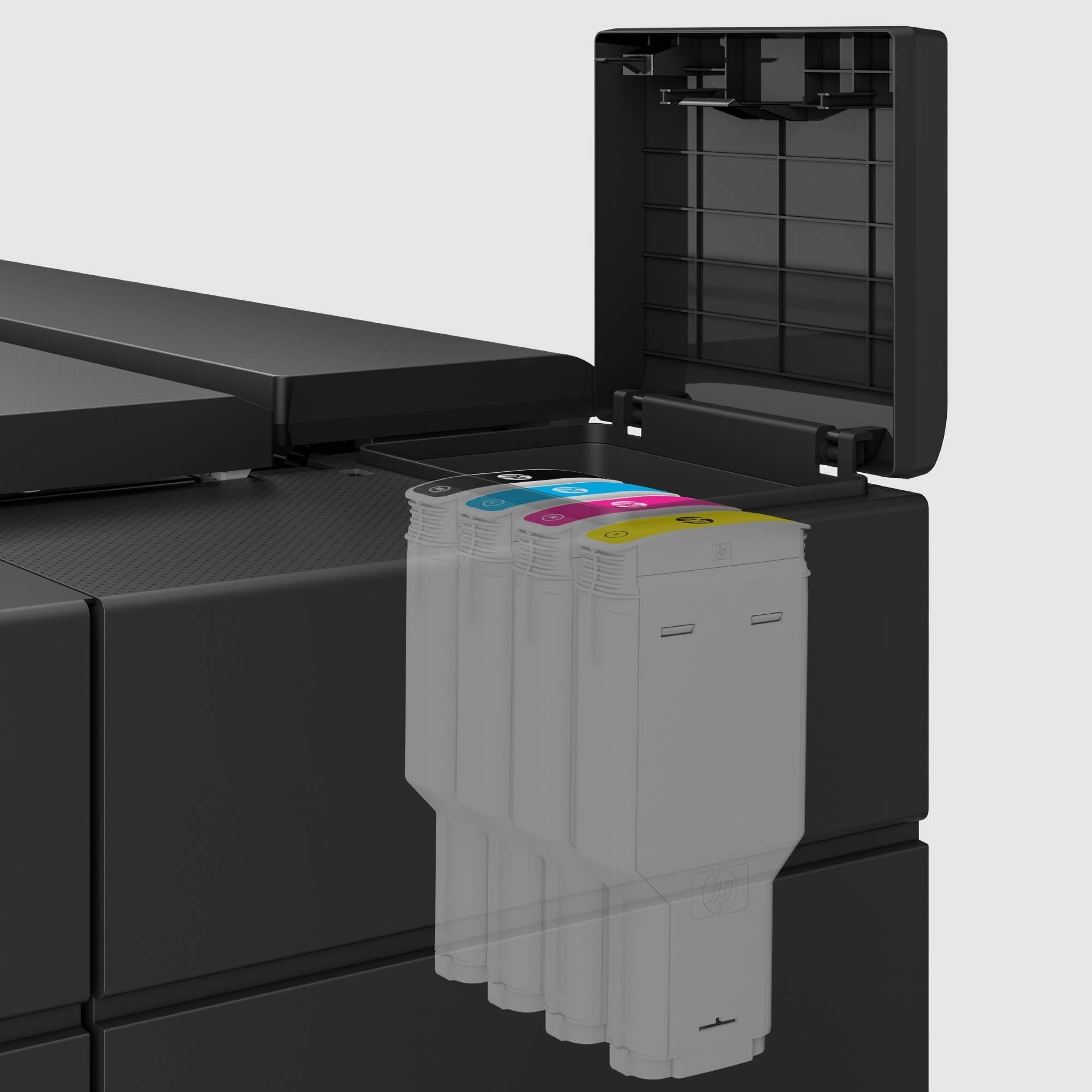 HP DesignJet T850 91 cm (2Y9H2A), Multifunktions-Großformatdrucker, Plotter, Scanner mit Frontladung, Standard A4-A0, 90 A0-Drucke/Stunde, Wi-Fi, Ethernet, 2 Jahre Garantie, Click, Schwarz