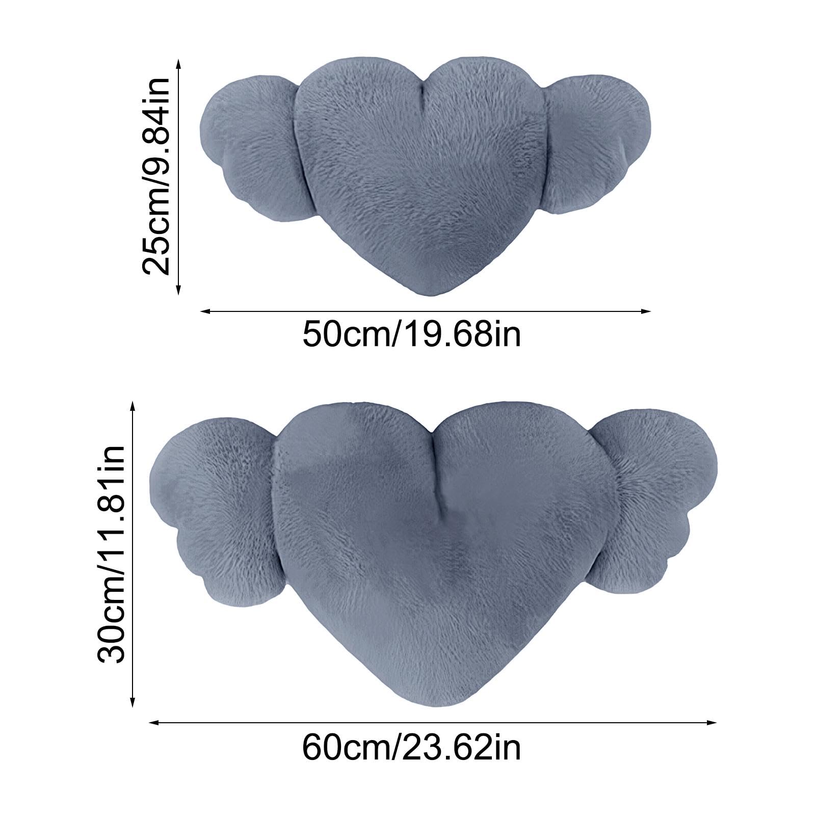 Cuscino cervicale a forma di cuore per auto, cuscino per il | seggiolino auto a forma di cuore – 2 poggiatesta morbidi e confortevoli, comodi cuscini per il collo 'auto