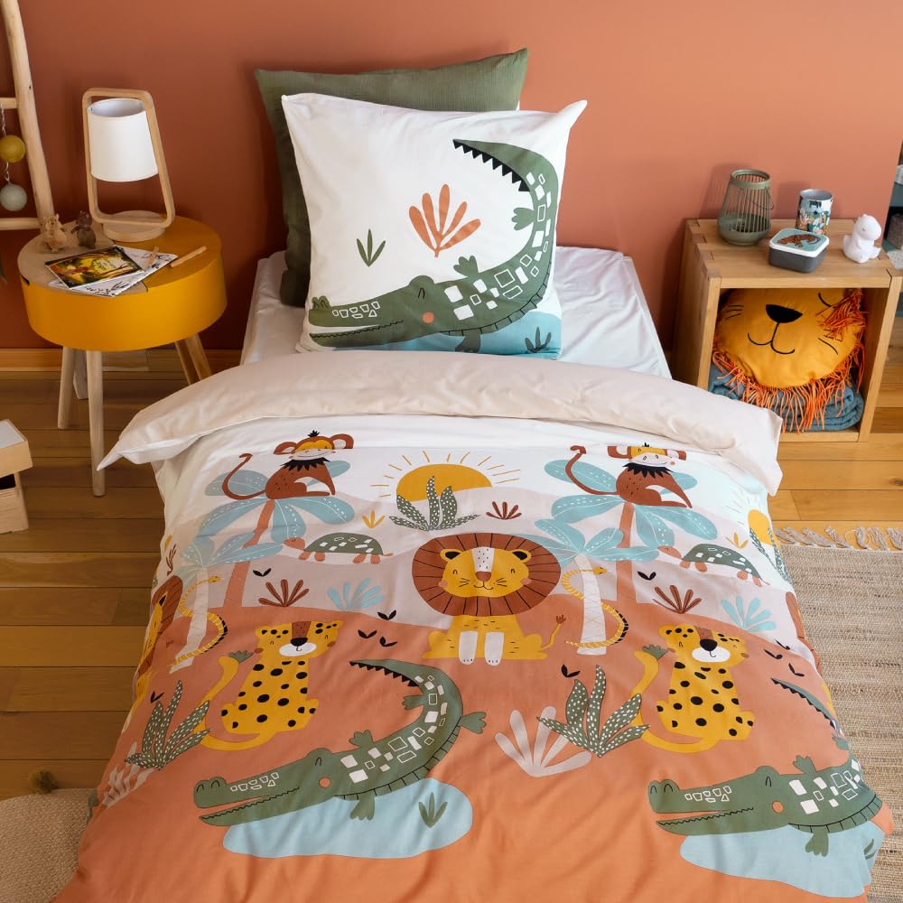 The Lion King Savane - Parure da letto per bambini, 100% cotone