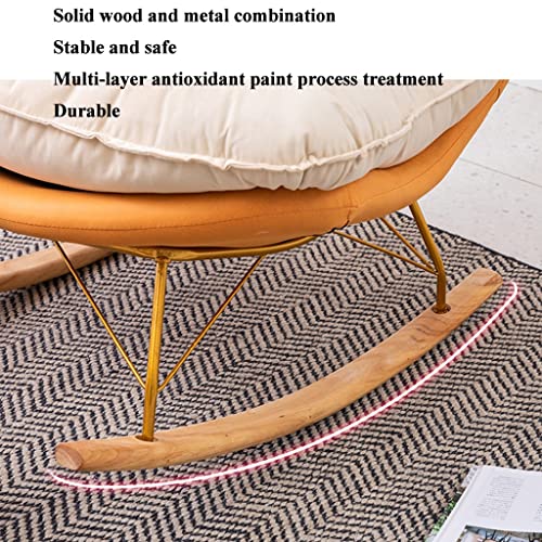 Mid Century Armchair, With Footstool Modern Rocking, With Cushion Recliner, Easy To Assemble Lounge Chair, Lazy Living Room Rocking Chair (Color : Brown, Size : 110 * 80 * 82Cm) #TOP3