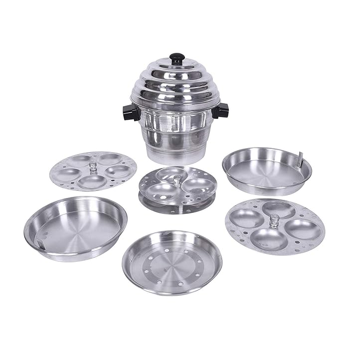 Buy Aluminum IdliDhokla Maker Idli Cooker with 4 Idli Plates, 2 Dhokla