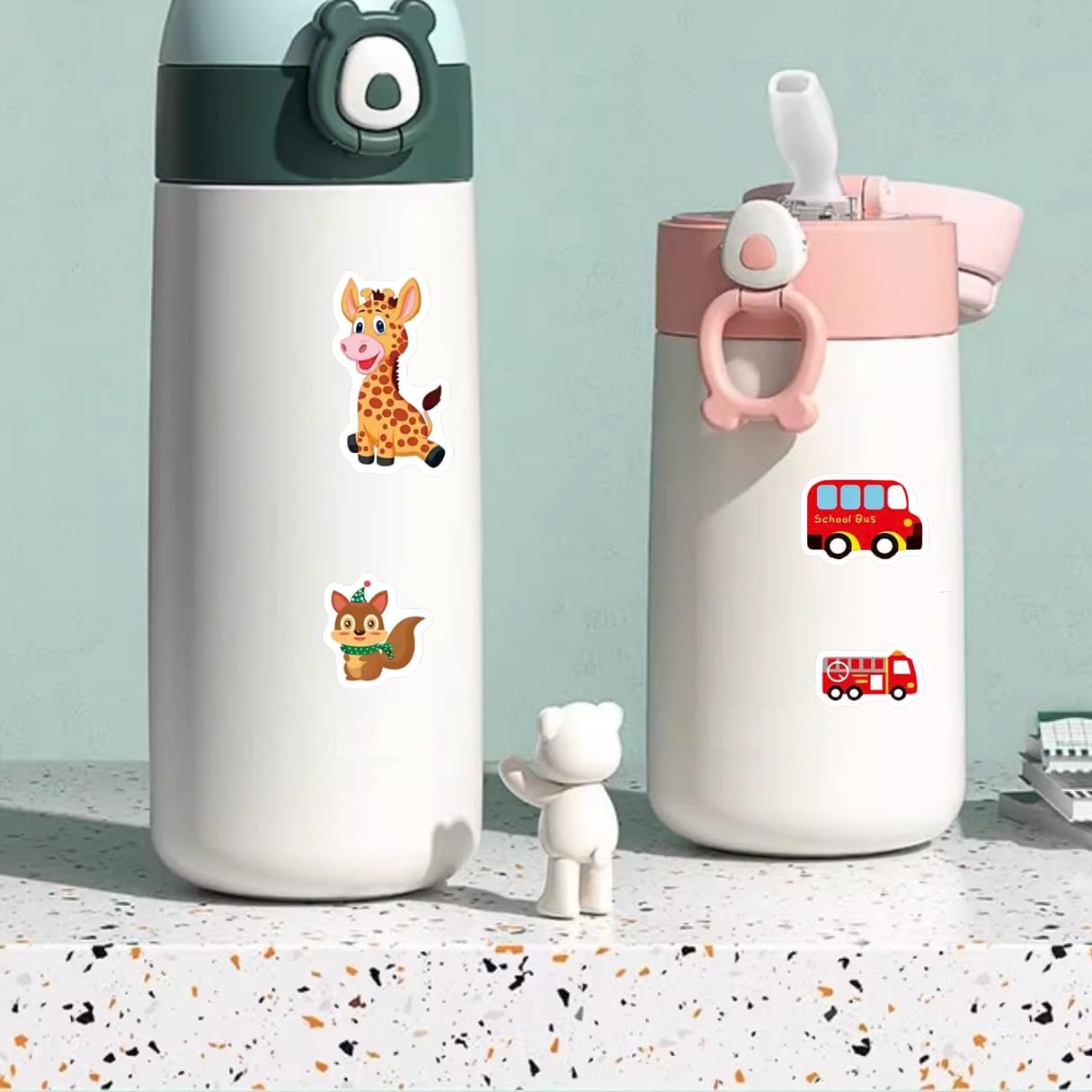 Cute Stickers for Kids Children Toddlers Boys Girls 20 Sheets with Animals Dinosaurs Cars Butterflies Fish