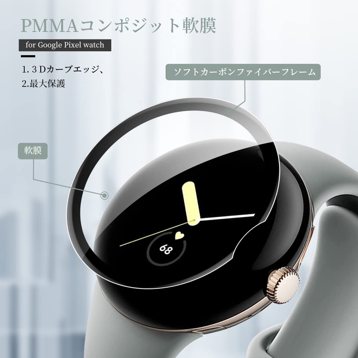 Amazon.co.jp: Google Pixel Watch 2 フィルム 2023/2022用